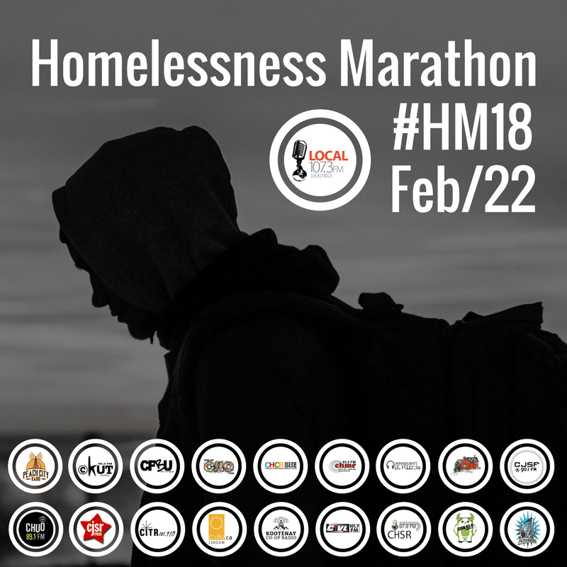 Featured Image for Homelessness Marathon 2018 courtesy of   | CJRU
