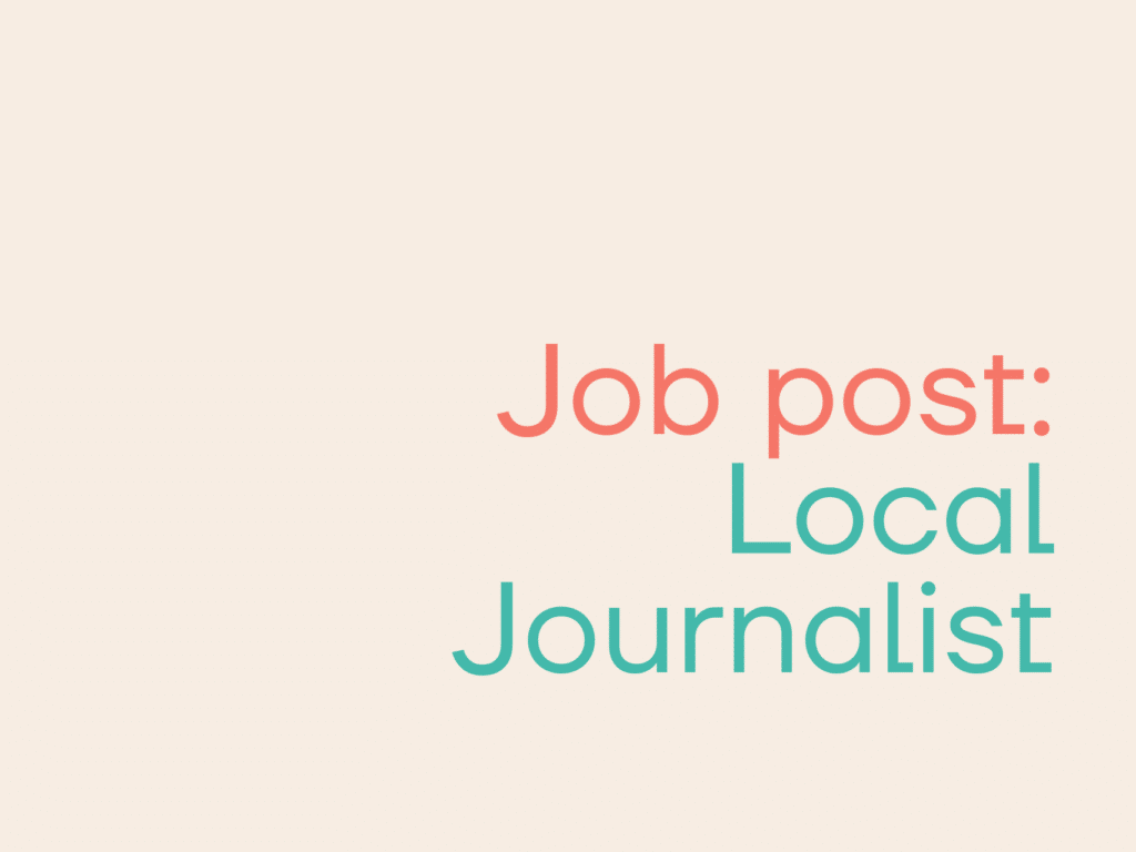 Job post local journalist